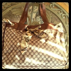 Chadwicks Faux Leather Canvas Tote